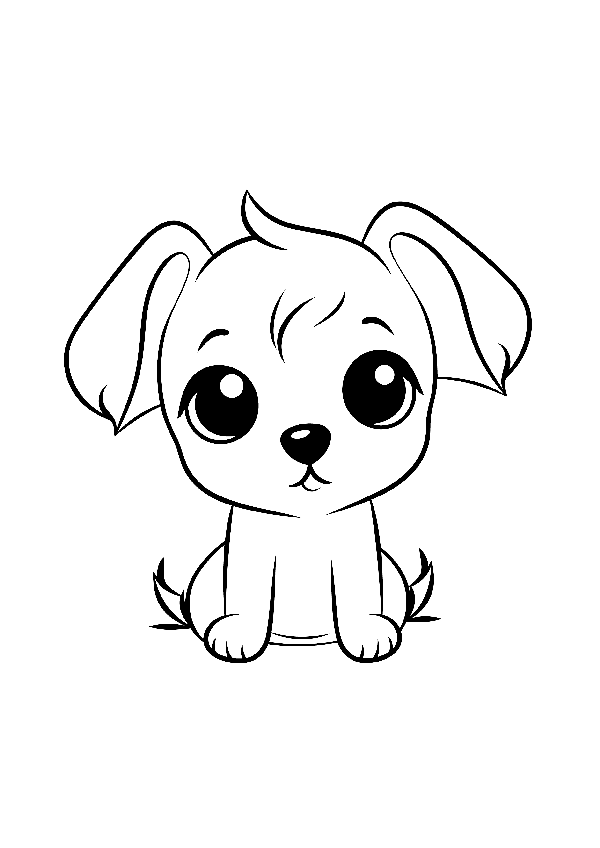 Page 6: Dog coloring illustration